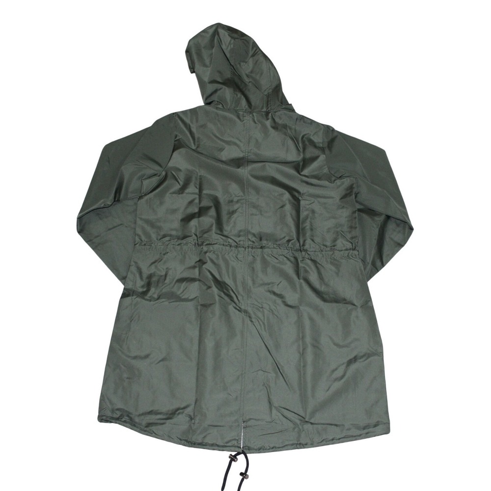 Long Tall Sally Green Hooded Rain Jacket Cinch Waist NWT US 8Tall - Picture 3 of 7